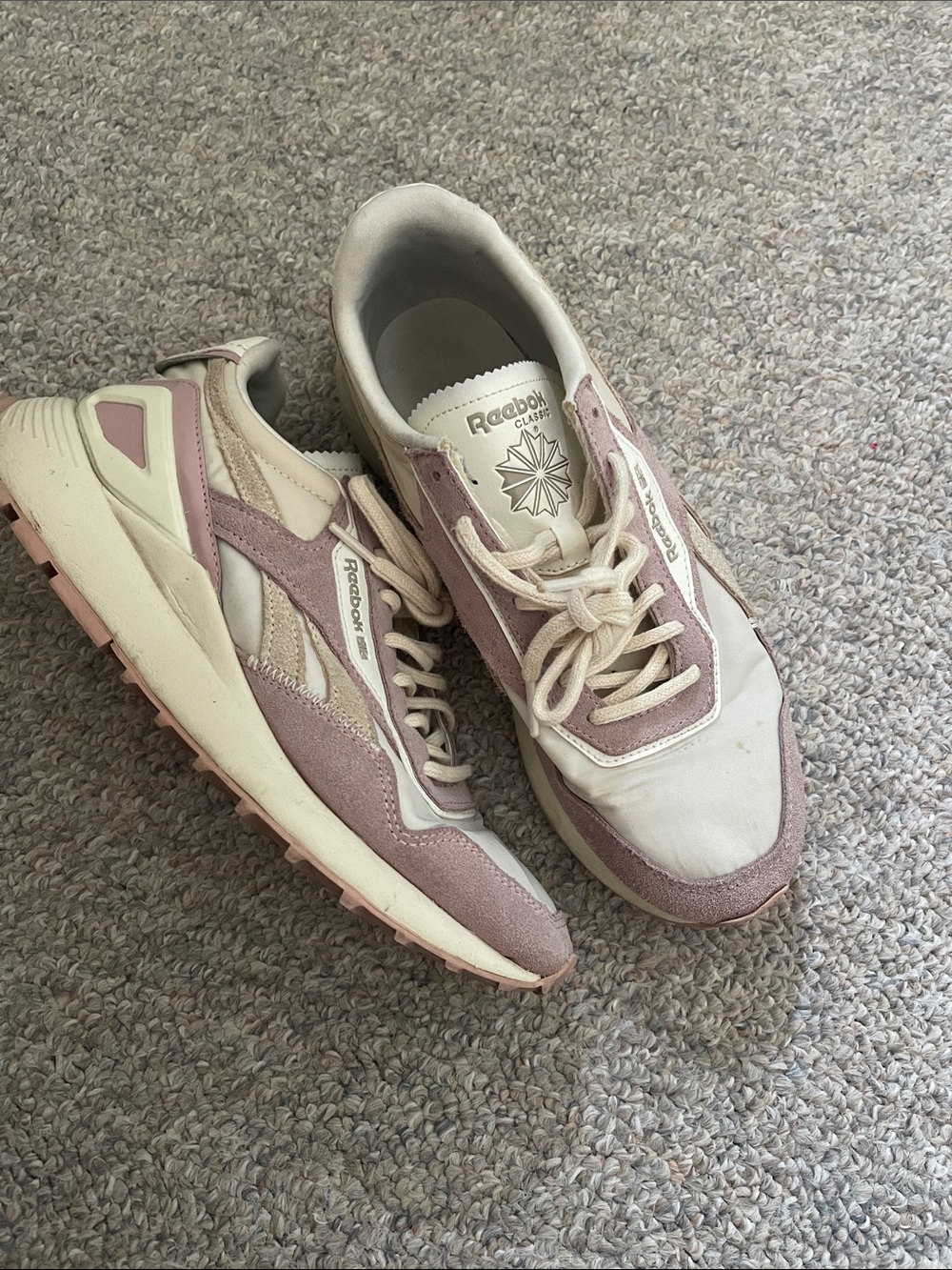 Reebok Classic Women’s Cream & Dusty Pink Sneakers